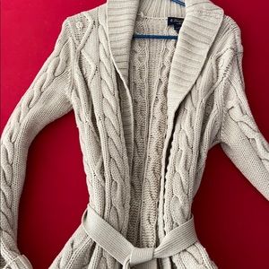 Cozy tan wool Brooks Brothers sweater
